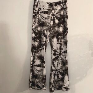 Eye Candy Black and White Tie-Dye Flare Pants